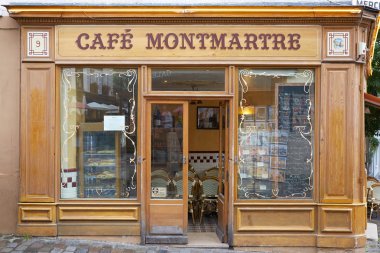 Typical Cafe in Montmartre, Paris clipart