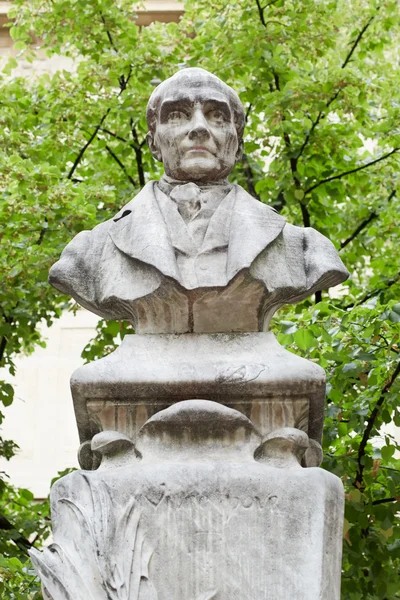 Auguste Comte philosopher bust in Paris — Stock Photo, Image