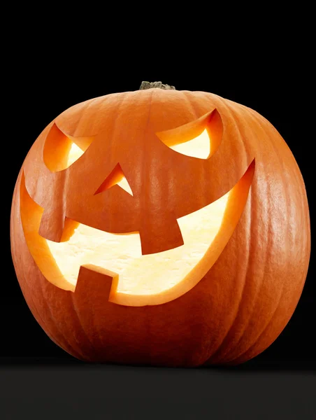 Halloween pumpkin on black — Stock Photo, Image