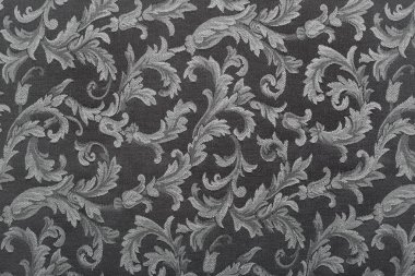 Damask, black pattern texture background clipart