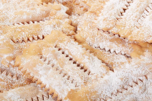 Chiacchiere, italian Carnival pastry background — Stock Photo, Image