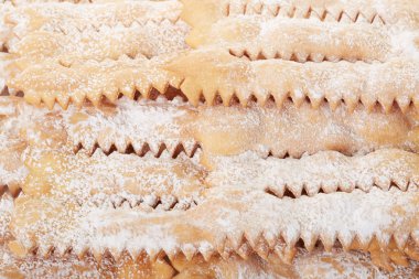 Chiacchiere, İtalyan karnaval pasta arka plan