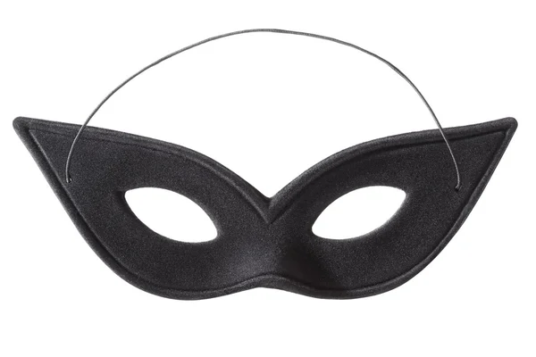 Karneval schwarze Maske auf weiß — Stockfoto