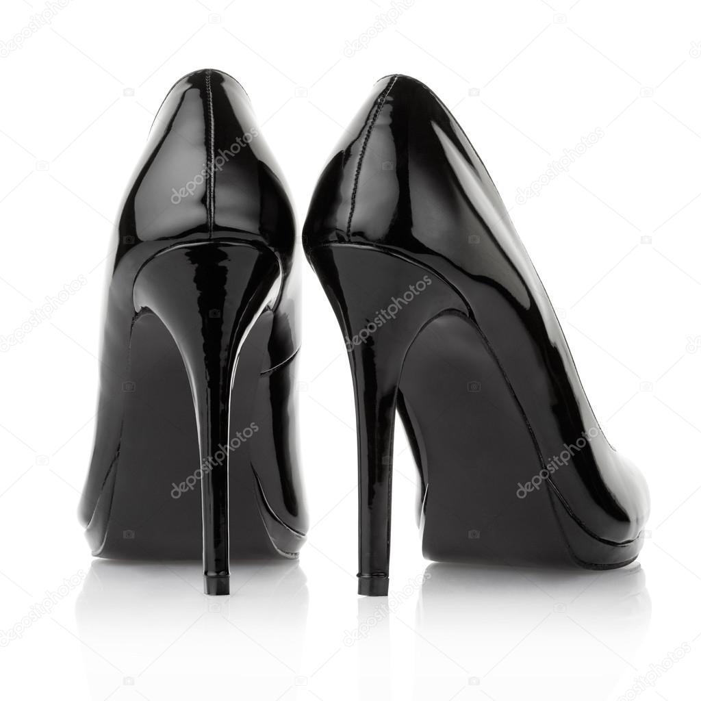 Black high heel shoes for woman, back view Stock ©AndreaA. 67301305