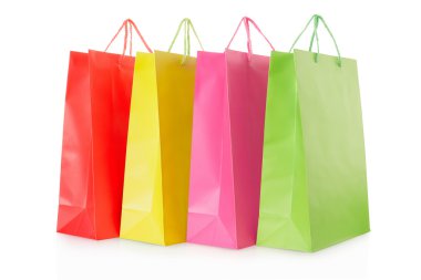 Kağıt renkli alışveriş torbaları
