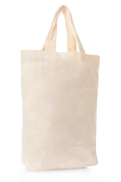 Tkanina płócienną torbę na biały — Zdjęcie stockowe