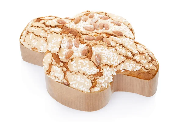 Colomba, torta di Pasqua italiana su bianco — Foto Stock