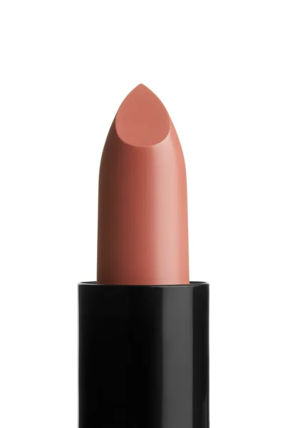 Brown lipstick on white, clipping path — Stock Photo, Image