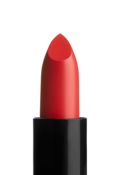 Red lipstick on white, clipping path — Stock Photo, Image