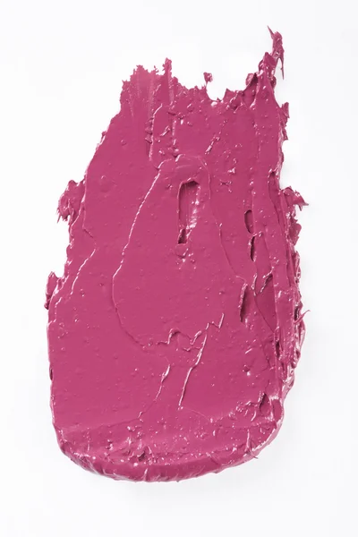 Lipstick roxo acidente vascular cerebral no branco — Fotografia de Stock