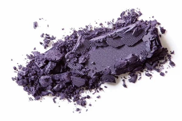Ombretto viola scuro schiacciato su sfondo bianco — Foto Stock