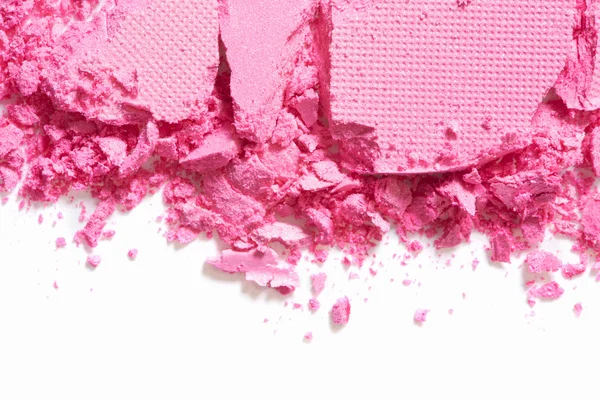 Rosa bordo ombretto schiacciato sul bianco — Foto Stock