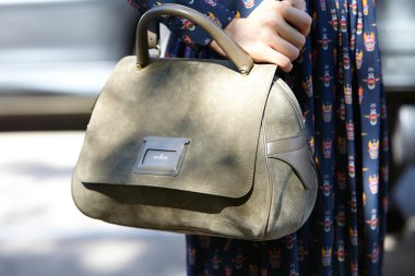 Hogan bag seen before Fendi show, Milan fashion week