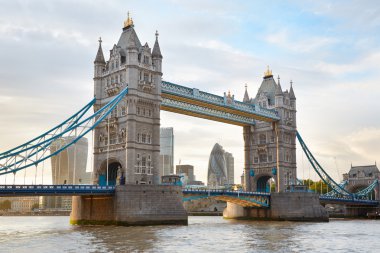 Öğleden sonra güneş ışığı altında Londra kule Köprüsü