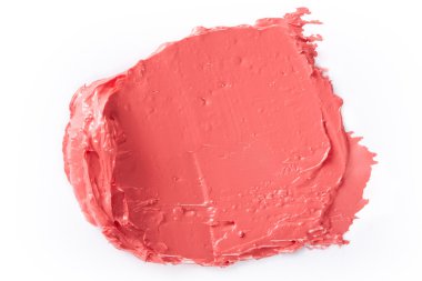 Ruj, mercan kırmızı kontur üzerinde beyaz izole