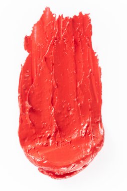 Beyaz izole kırmızı ruj kontur