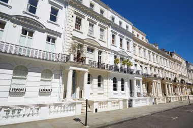 Cepheler Londra'daki Notting hill beyaz lüks evler