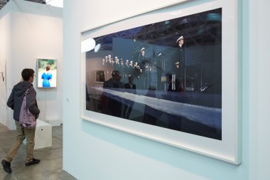 Artissima, contemporary art fair opening with people and artworks