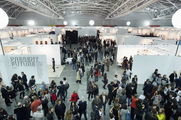 Artissima, contemporary art fair opening, crowd — стокове фото