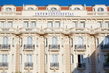 Lüks hotel InterContinental Carlton cephe Cannes, Fransa