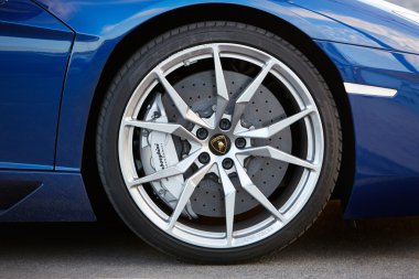 Lamborghini Aventador wheel detail, luxury car