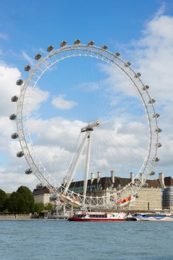 London eye, ferris wheel in a sunny summer day in London