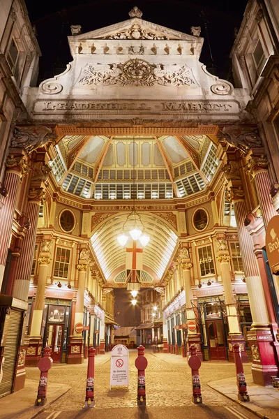 Leadenhall covered market interior entrance in London — стокове фото