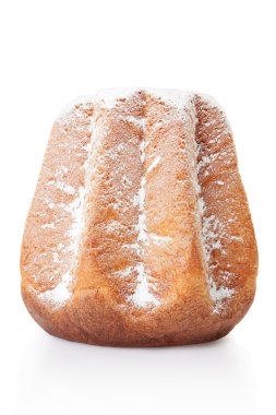Pandoro, Christmas cake with icing sugar on white clipart