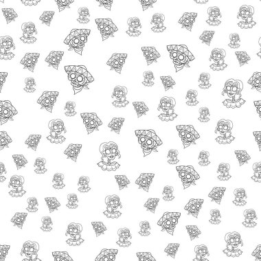 Kusursuz Kurukafa Geçmişi. Meksika Ölüler Günü. Serbest çizim.