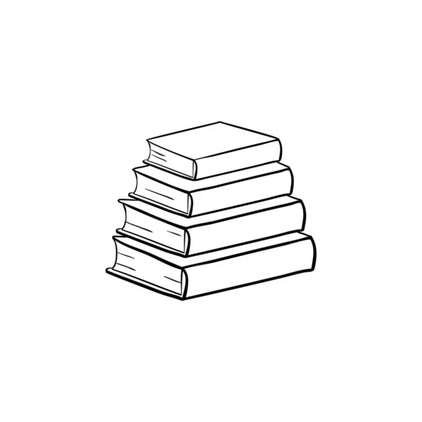 Vektorová Kresba Ilustrace Prázdné Otevřené Knihy Zásobník Knih — Stockový vektor