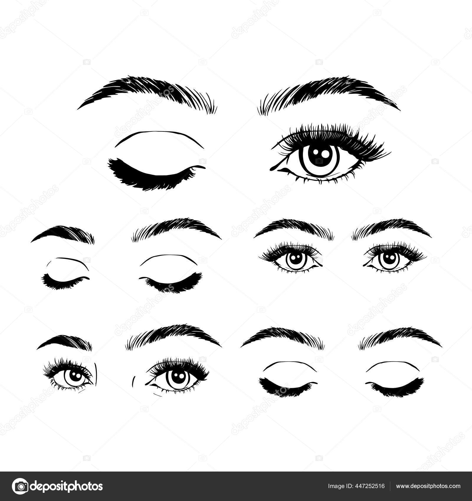 女性眼睛和眉毛图像集合时尚运动女人们的眼睛设计 图库矢量图像 C Mail Ru 女性眼睛和眉毛图像集合时尚运动女人们的眼睛设计 图库矢量图像 C Mail Ru