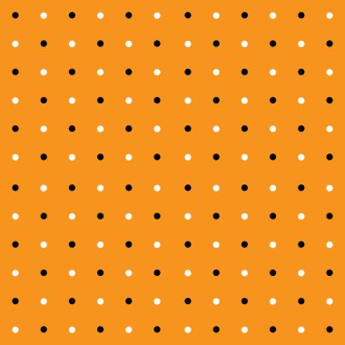 turuncu ve siyah simge desenli, dikişsiz doku arkaplanı. Vektör, resimleme.