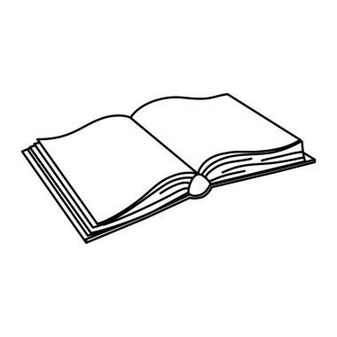 kitap taslak vektörü ve illüstrasyon, siyah ve beyaz, el çizimi, çizim tarzı, beyaz arkaplanda izole edilmiş.