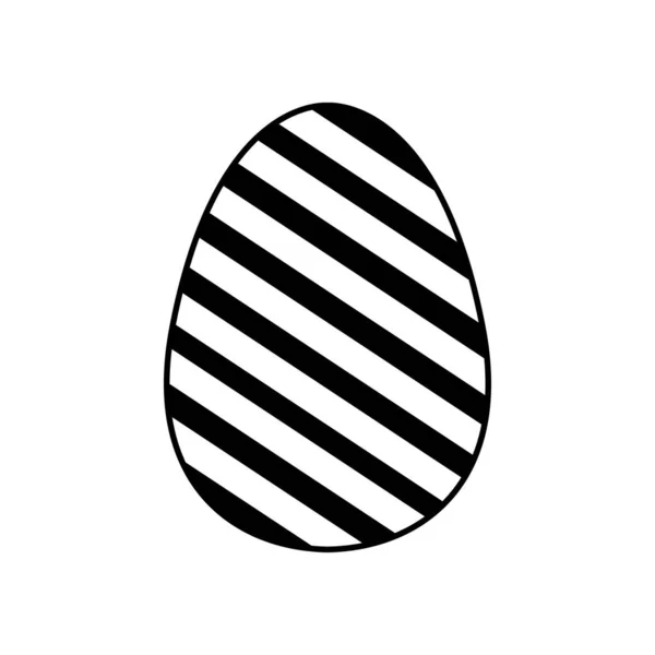 Icône Oeuf Pâques Avec Lueur Oeuf Pâques Simple Traditionnel Avec — Image vectorielle
