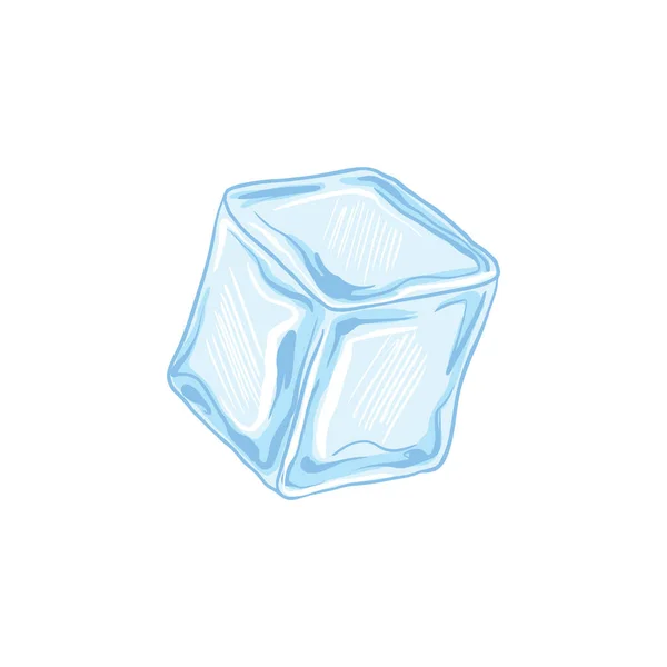 Icône Cube Glace Eau Illustration Vectorielle Conception Graphique Sur Fond — Image vectorielle