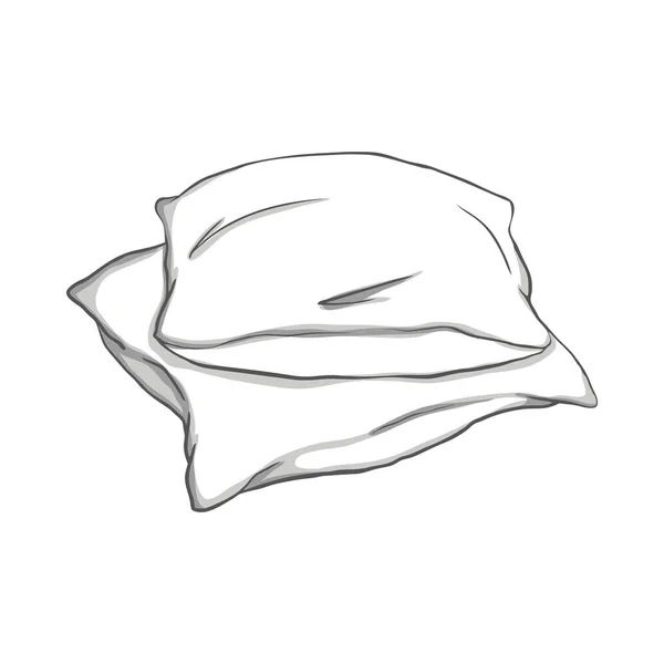Pillow Thin Line Icon Sleep Symbol Isolated White Background Vector — Stock Vector
