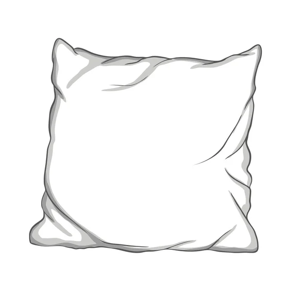 枕状の細い線のアイコン 睡眠シンボル 白い背景に隔離された ベクトルイラスト — ストックベクタ