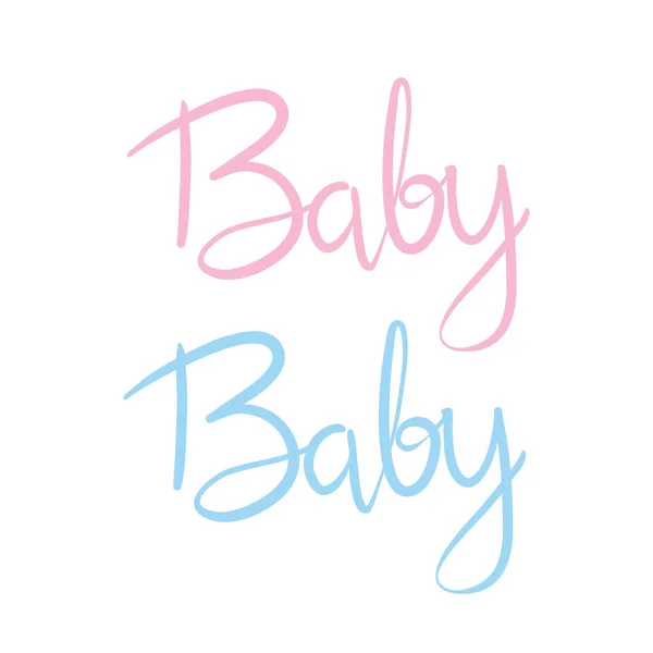 Juego Letras Para Baby Shower Llegada Del Niño Recogida Ducha — Vector de stock