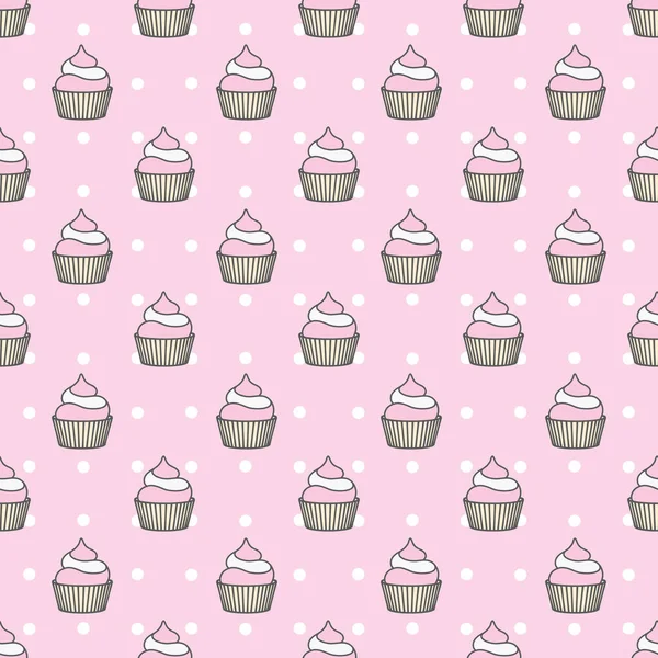 Güzel desen. Pasta ve kek kutlaması için kusursuz bir altyapı. Vektör illüstrasyonu