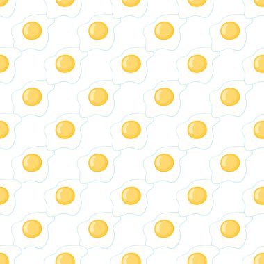 Kırık yumurtalar pürüzsüz. Çırpılmış yumurta ve pürüzsüz bir desen. Çırpılmış yumurta, sarı arka planda izole edilmiş. Vektör, resimleme