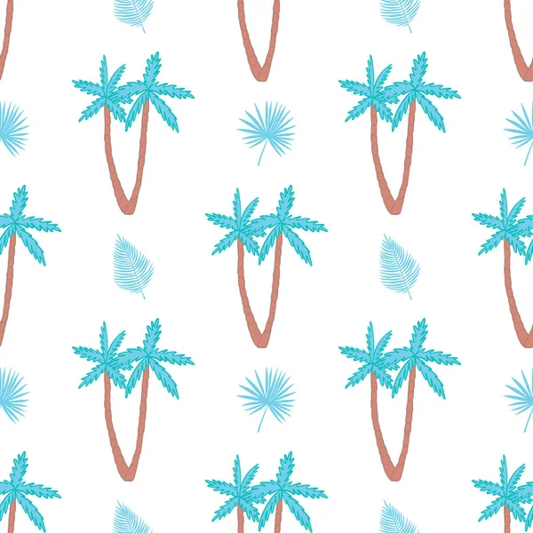 Nahtloses Tropisches Muster Mit Palmen Vintage Hintergrund Wald Dschungel Abstrakte — Stockvektor