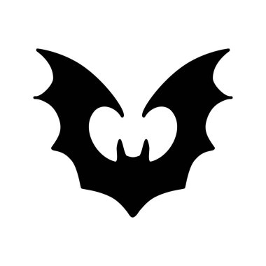 Cadılar bayramı yarasa silueti tasarımı beyaz arka planda izole edildi. Vektör, resimleme