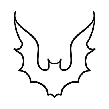 Cadılar bayramı yarasa silueti tasarımı beyaz arka planda izole edildi. Vektör, resimleme