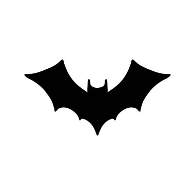 Cadılar bayramı yarasa silueti tasarımı beyaz arka planda izole edildi. Vektör, resimleme