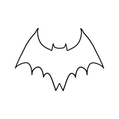 Cadılar bayramı yarasa silueti tasarımı beyaz arka planda izole edildi. Vektör, resimleme