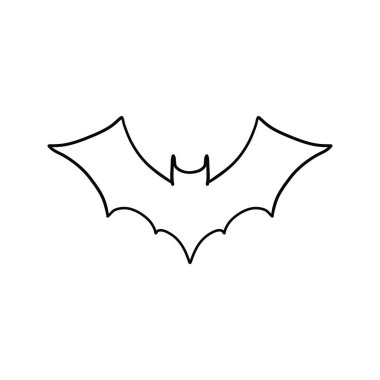 Cadılar bayramı yarasa silueti tasarımı beyaz arka planda izole edildi. Vektör, resimleme