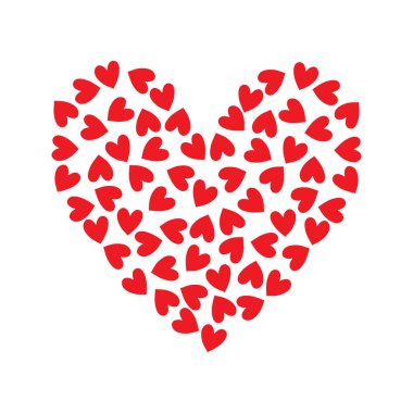 Kırmızı kalp simgesi beyaz arkaplanda izole edildi. Modern düz sevgililer günü aşk işareti. Moda vektör hart şekli, web sitesi tasarımının sembolü, mobil uygulamanın düğmesi. Logo kalp çizimi.