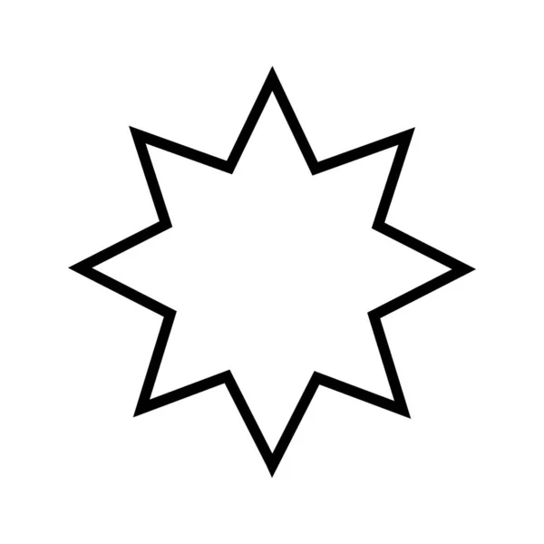 Una Estrella Icono Miniatura Icono Negro Vectorial Dibujado Mano Sobre — Archivo Imágenes Vectoriales