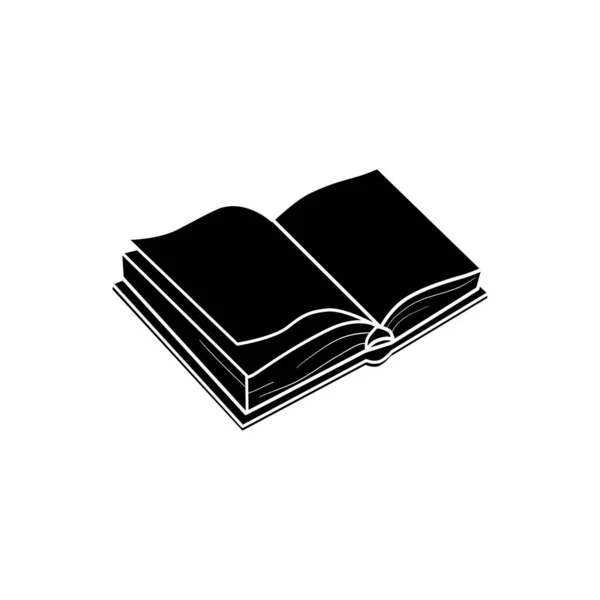 Kniha Silueta Izolovaná Bílém Pozadí Ručně Kreslená Kresba Uměleckém Stylu — Stockový vektor