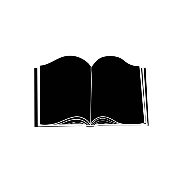 Kniha Silueta Izolovaná Bílém Pozadí Ručně Kreslená Kresba Uměleckém Stylu — Stockový vektor